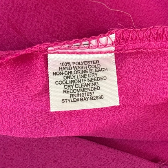 Freebird Fuchsia Blouse with Gold Stud Buttons Size L - Picture 5 of 5